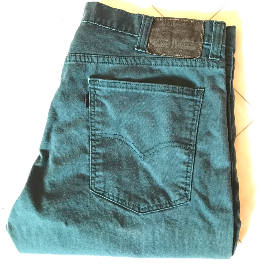 Levi’s 511 Deep teal twill pants. 38x30